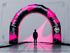 Werbebögen halbrund